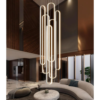 6 - Light Dimmable Led Linear Chandelier