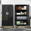 Durable Steel Garage Storage Cabinet with Wheels, Tool Cabinet Rolling with Adjustable Shelves-1577458400-1577458401