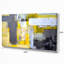 Art abstrait sur toile abstraite, impression moderne flou jaune et gris - Abstrait flou gris et jaune-23975788-33252036