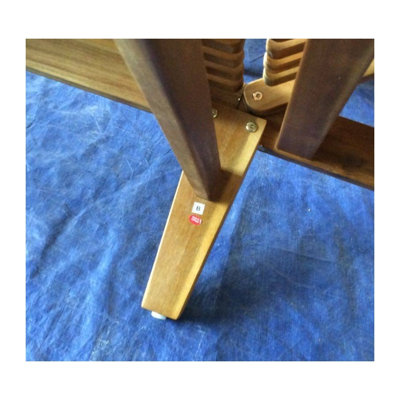 Pieds de rechange en bois d'acacia teck pour chaise longue d'extérieur