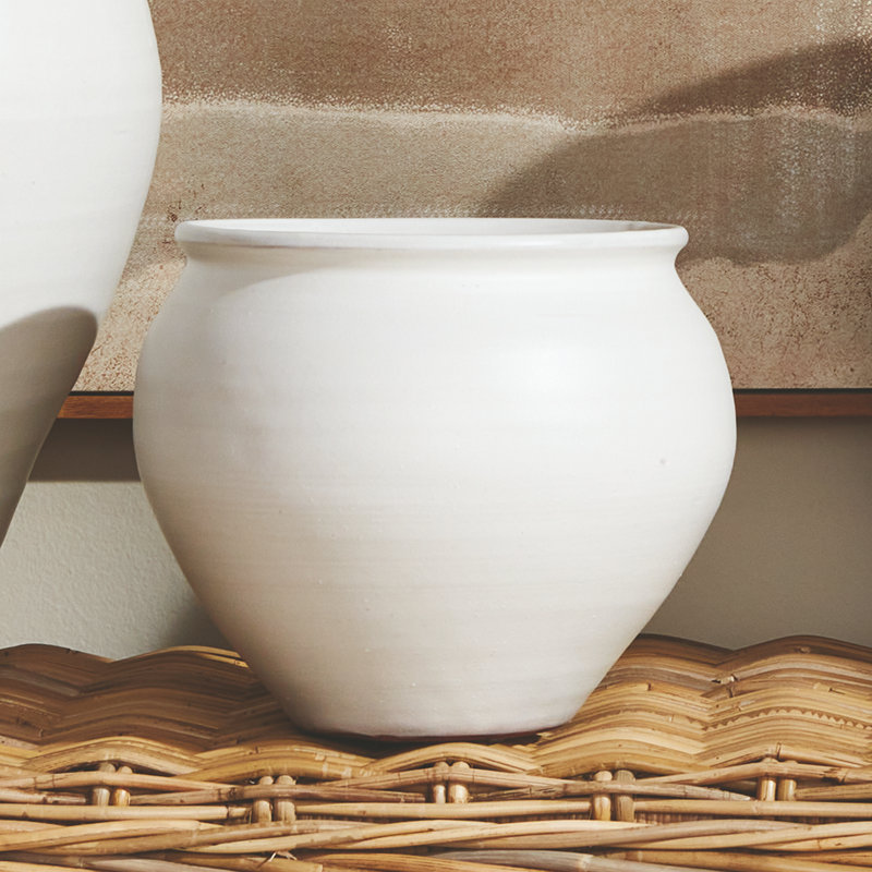 Grand vase tambour Carmiche Mirela, Warm White