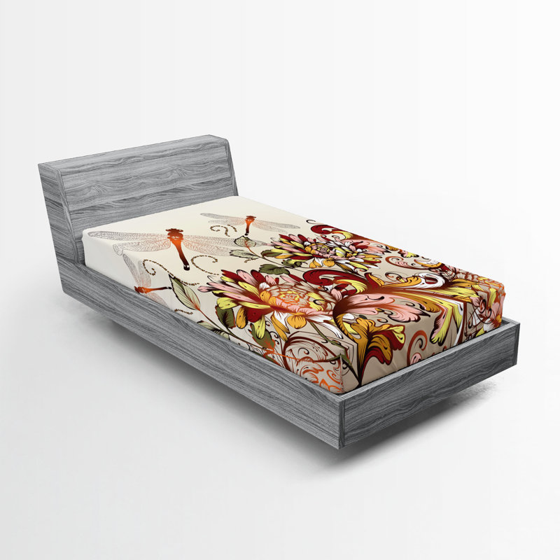 Multicolore Ambesonne, Drap-housse de taille simple