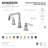Kingston Brass Whitaker Two-Handle 3-Hole Deck Mount Widespread Bathroom Faucet with Push Pop-Up Drain-75065476