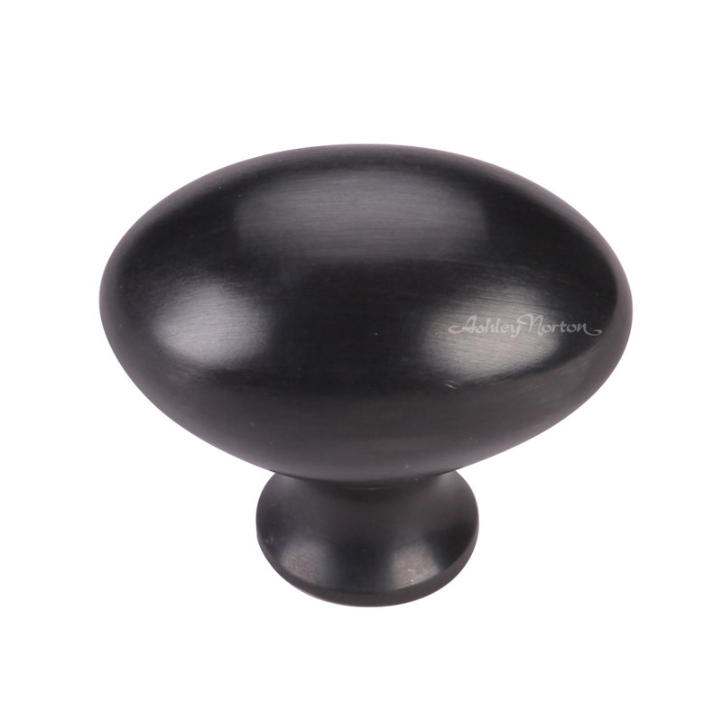 Oval Knob, Dark Oil Rubbed, 1 1/4"
