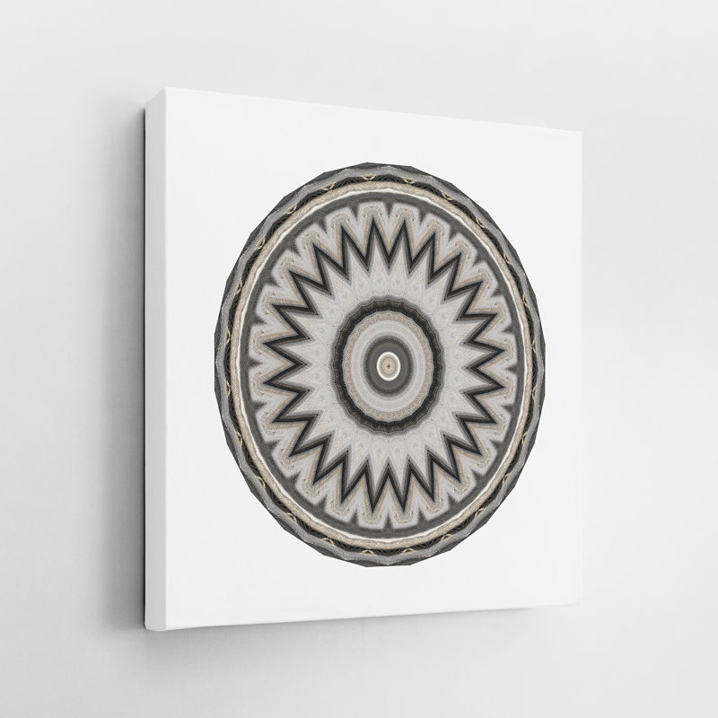 Mandala cercle 168 - peinture sur toile tendue, H 36 po x l 36 po