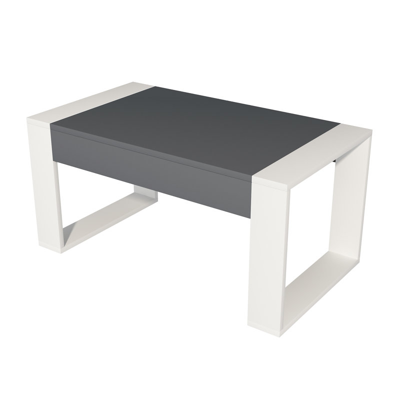 Verda Four Leg Coffee Table, Anthracite, White