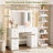 Makeup Vanity with Mirror, Vanity Desk with 11 Hollywood Bulbs & 7-Tier Storage Shelves , Makeup Vanity Desk with Power Outlet and 11 Drawers