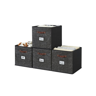 Ensemble de bacs de rangement en tissu (Ensemble de 4)