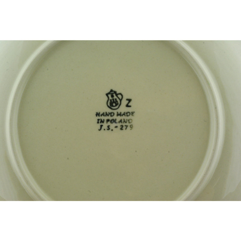 Assiette de poterie polie bleue 8 po