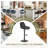 Modern Upholstered Faux Leather Swivel Adjustable Height Bar Stools Bar Stools with Footrest (Set of 4)-1248200290