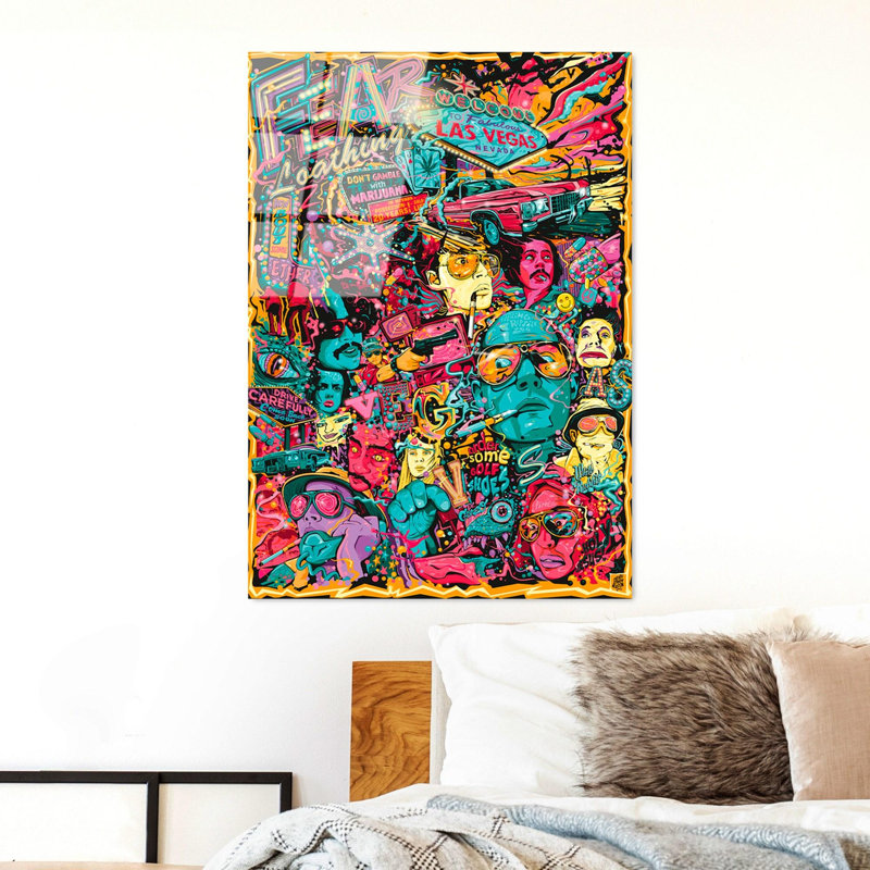 Superbe peinture murale en verre trempé 27,6 po x 39,4 po | 100% verre trempé, épaisseur: 0,16 pouce | Décoration élégante pour le salon ou le bureau, durable et facile à nettoyer, idée de cadeau parfaite