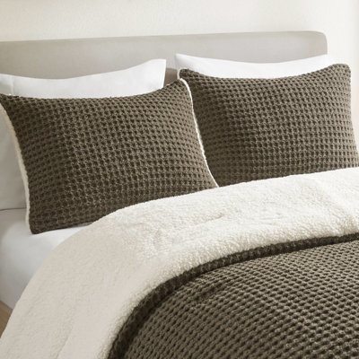 Waffle Texture Chenille Comforter Full- 100% Reversible Comfort Zone Option