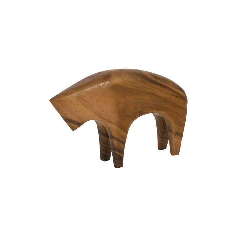 Bull Figurine, 11" H x 3" W x 17" D