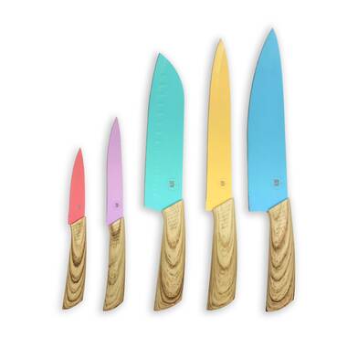 Berlinger Haus 6 Piece Kitchen Knife Set with Non-Slip Handles, Laser Cut  Blade Sharpness, Chef Quality Stainless Steel, Multicolor
