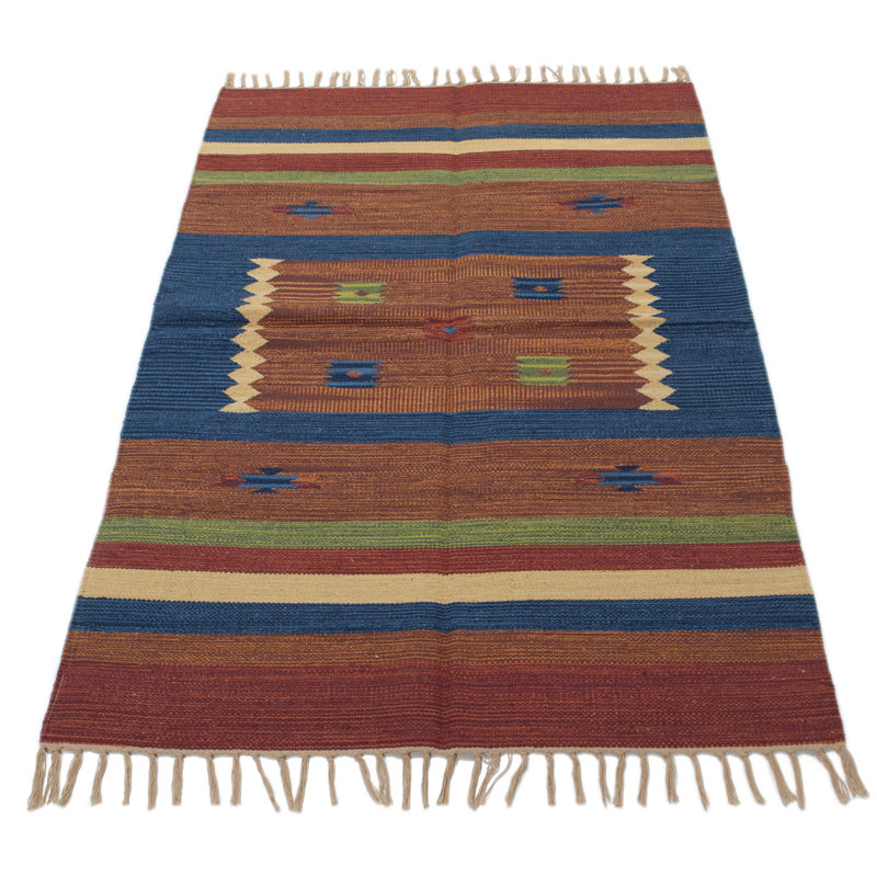 Kolnaski Southwestern Flatweave Area Rug, Rectangle 90 x 150cm