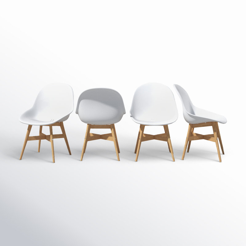 Ensemble de 4 chaises de patio Rafael, Teck clair
