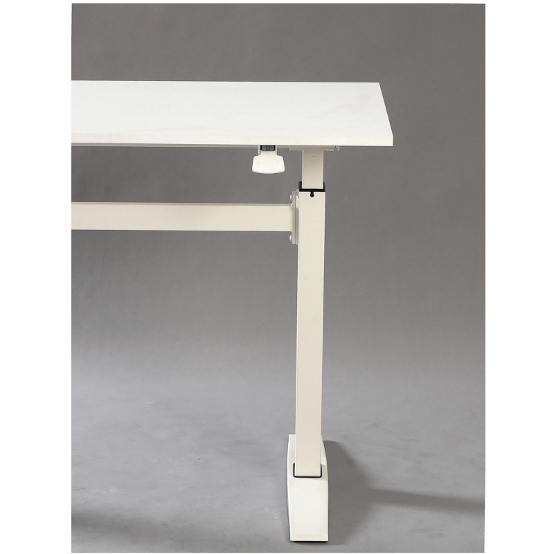 47-inch white technical adjustable standing desk