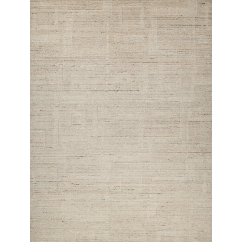 Malmo hand-knotted New Zealand Wool Beige/Taupe Area Rug, 14'X18'