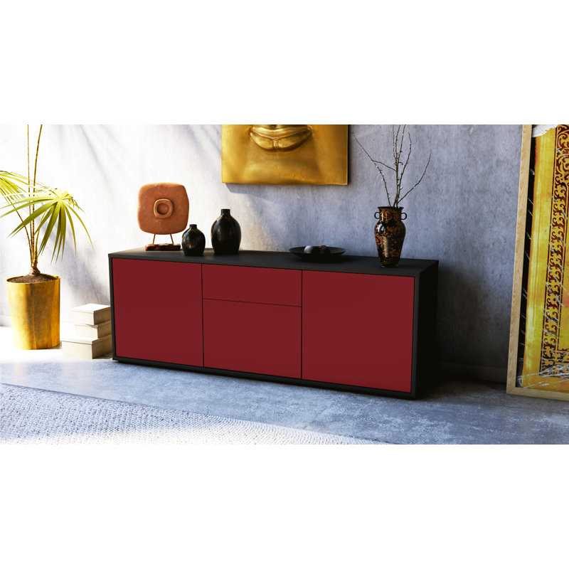 Wymore TV Stand, Red / Matte Anthracite