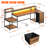 71"w Led L-shaped Computer Desk,gaming Desk With Power Outlet,home Office Desk With Monitor Stand-104924505