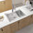 Stainless Steel Kitchen Sink Drop-In 33X22x10" Single Bowl - T304 Steel, Rust & Stain Coating, Easy To Clean Thoroughly, R10 Radius And Degradation, With Mop Block, Corners