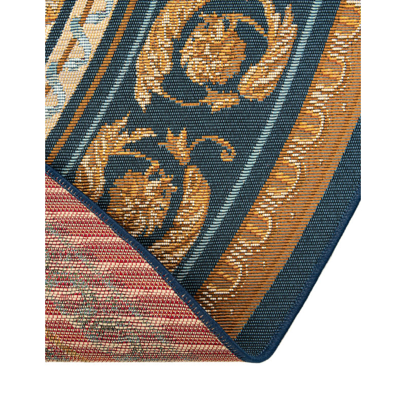 Indoor/Outdoor Traditional Area Rug, Round 4'1"