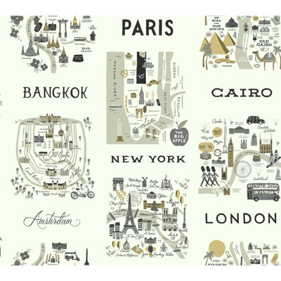 City Maps Wallpaper Roll