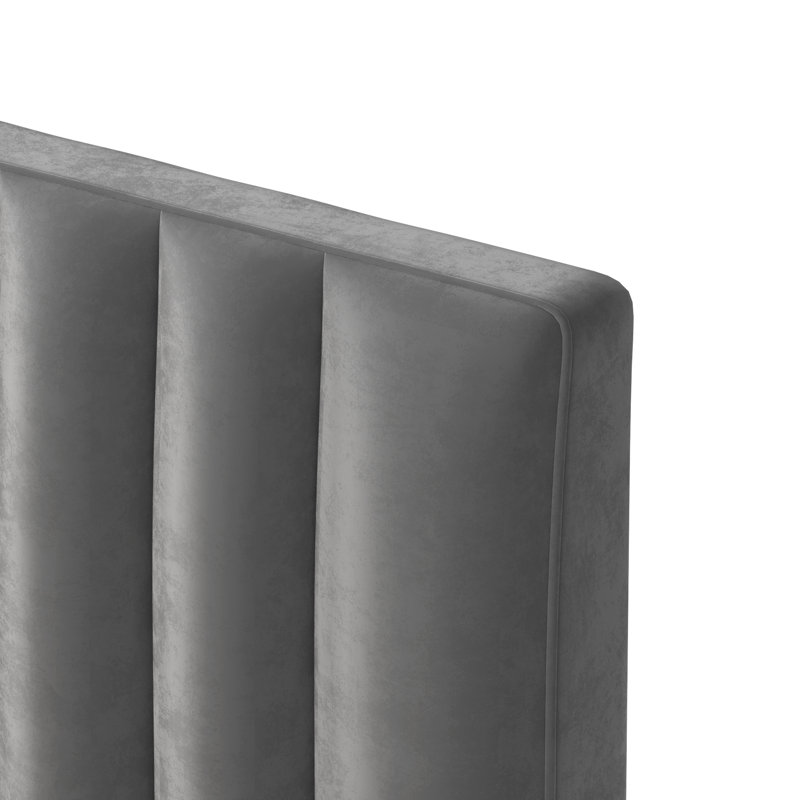 Lit plateforme Donivan, Double, Gris