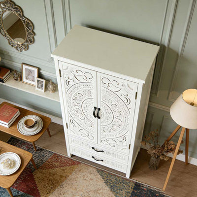 Armoire de rangement blanche 27 po