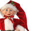 7'' Fabric People Holiday Shaped Ornament