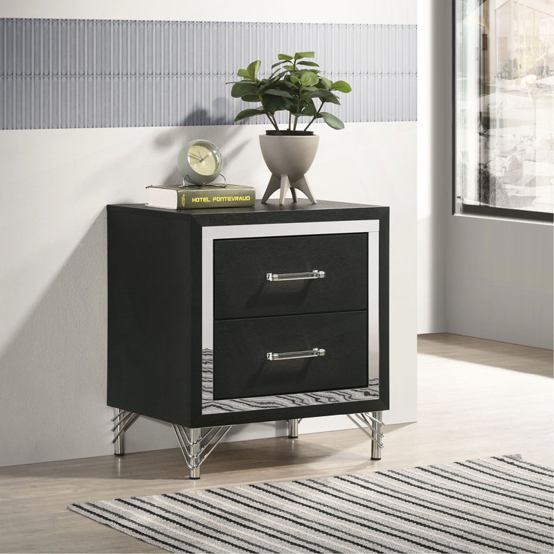 Malcolm 2-Drawer Nightstand Bedside Table