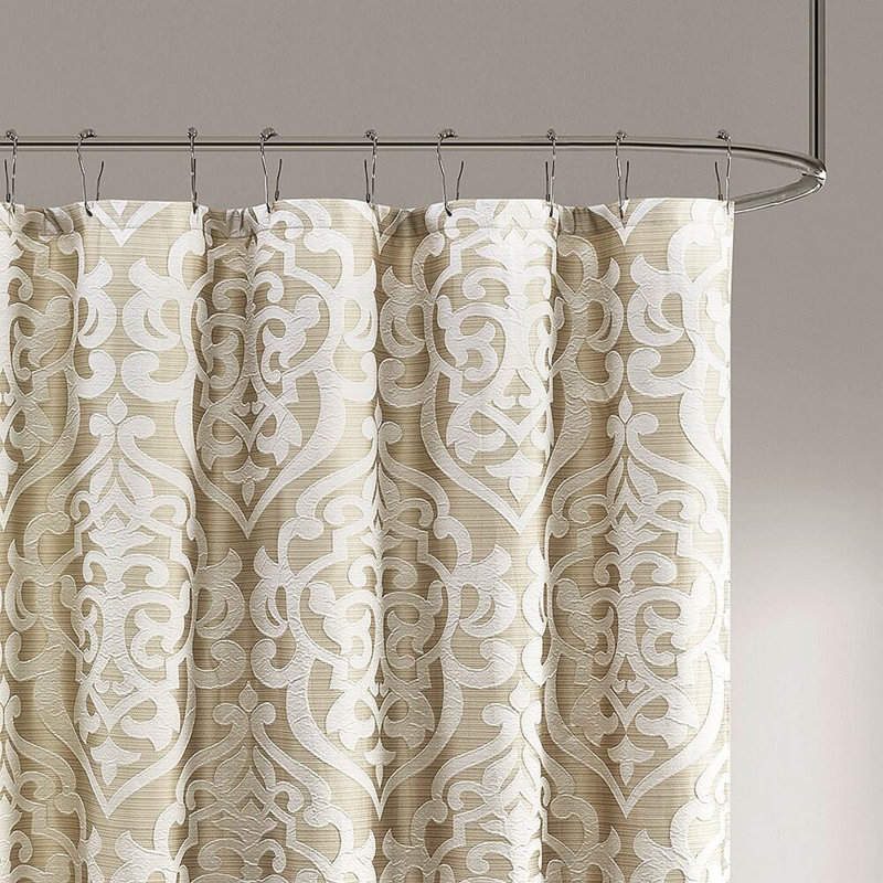 Jacquard Shower Curtain, Tan