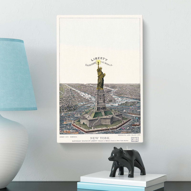 Statue Of Liberty In New York - Wrapped Canvas, 50cm H x 35cm W x 3cm D