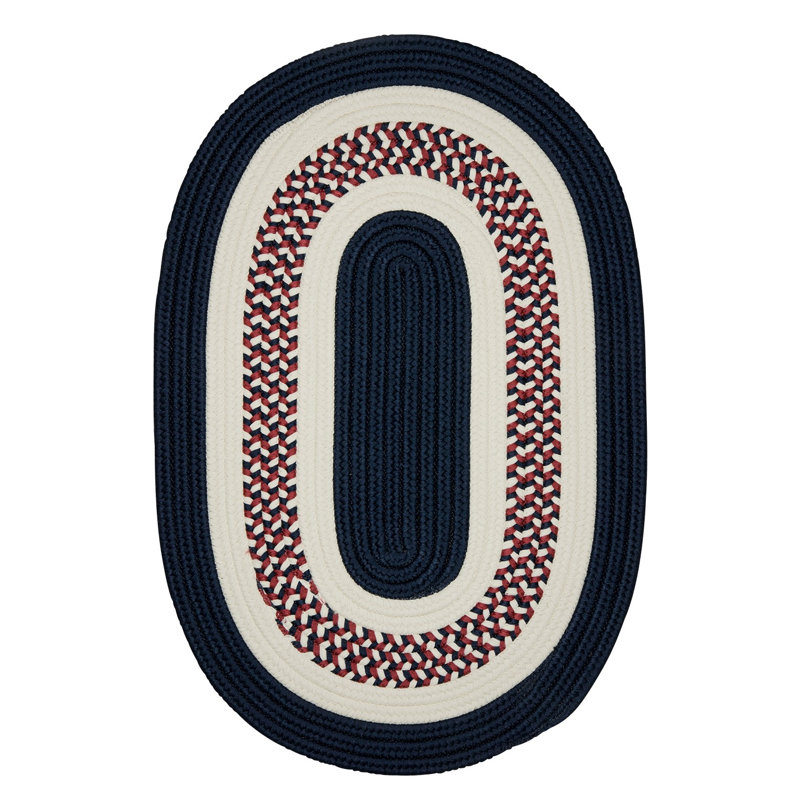 Tapis bleu Bloxom, Ovale 2 pi x 10 pi
