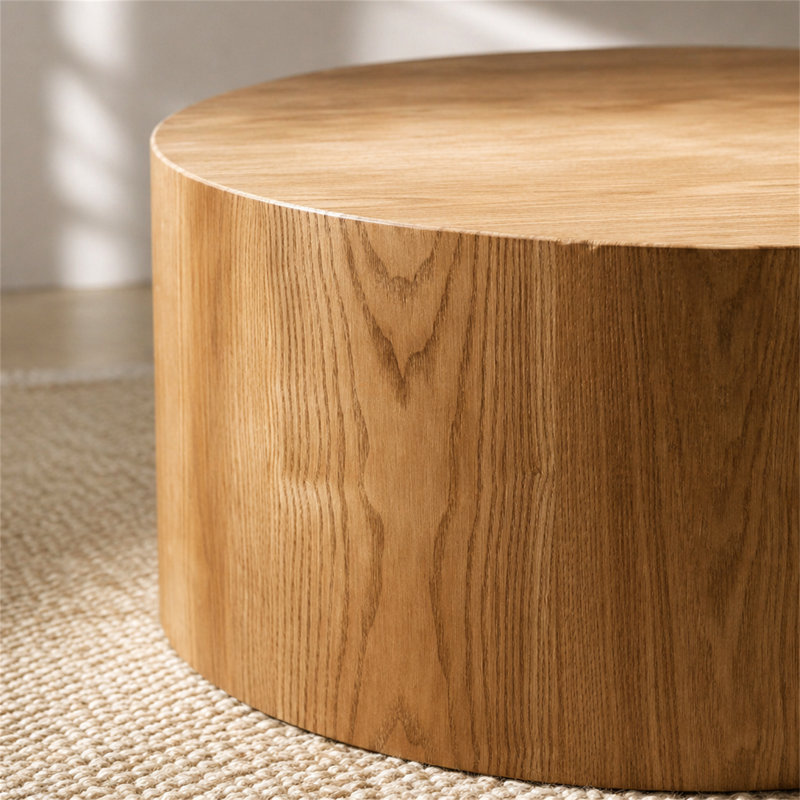 Ensemble de 2 tables basses gigognes, H 14,96 po x l 18,9 po x P 18,9 po, Bois naturel