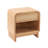 Maharis Japandi Minimalist Curved Wood Nightstand with Open Shelf Storage & Smooth Glide Drawer for Small Spaces-1529083384