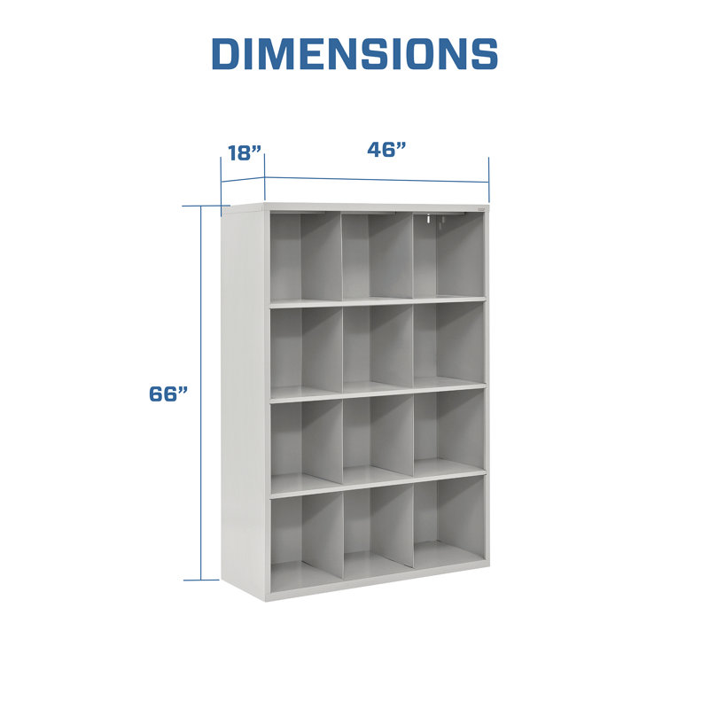 Adjustable Dove Gray Wooden 12-Compartment Storage Organizer