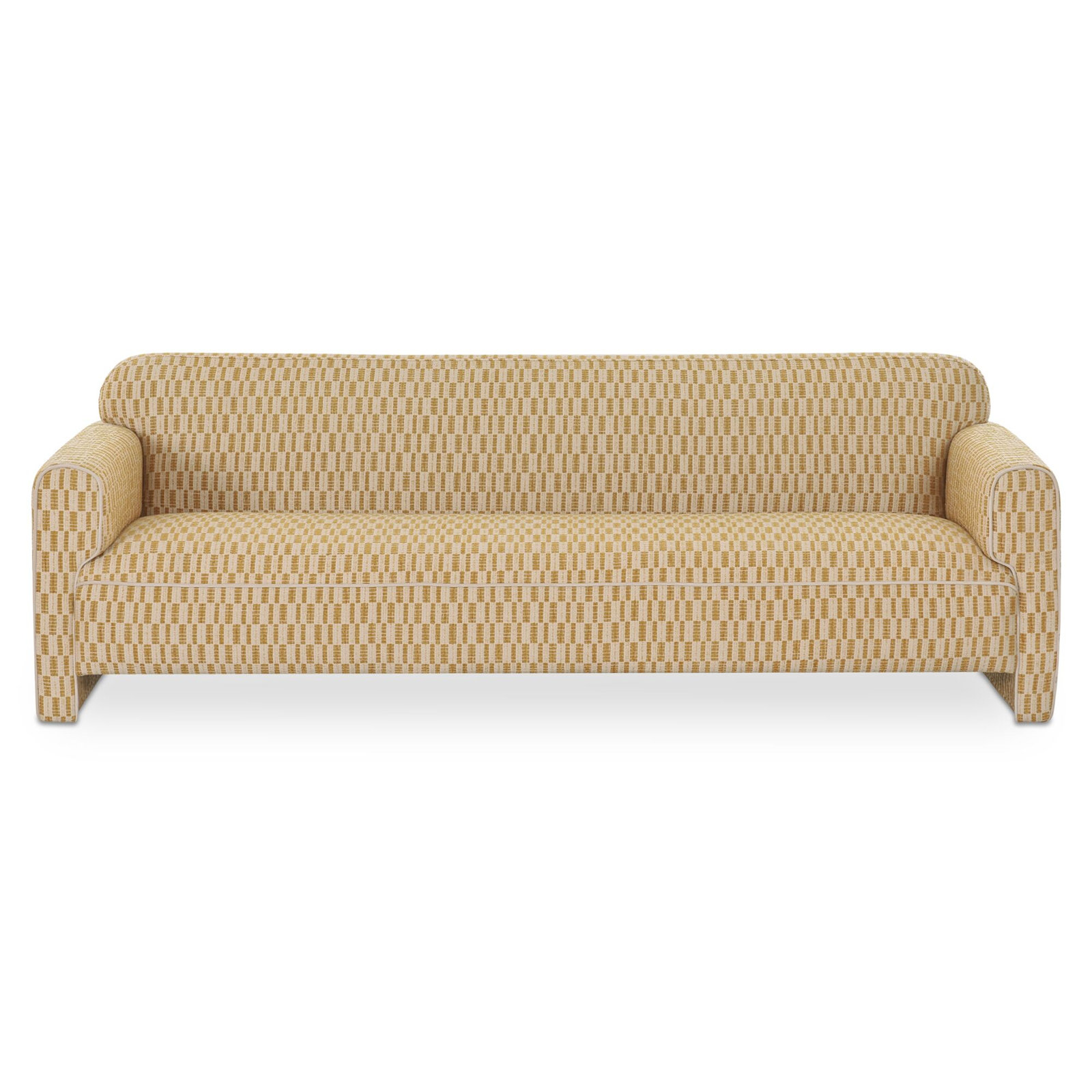 Bieke 90" Upholstered Sofa , Geometric Shapes Green