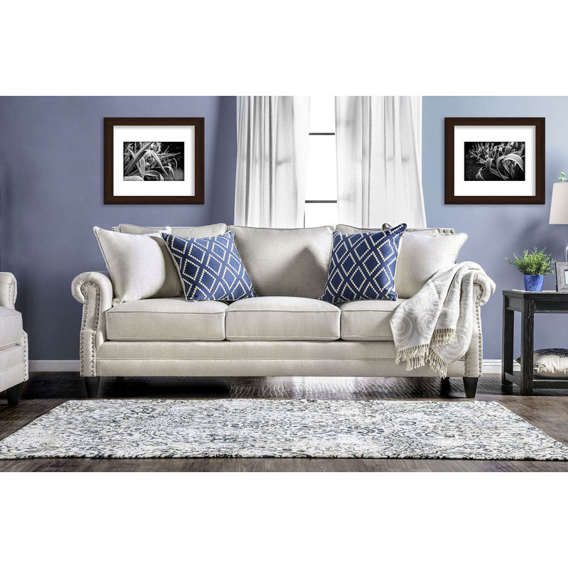 Canapé transitionnel l 93 po, beige, Beige
