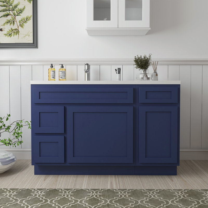 Base de meuble-lavabo simple 51 po seulement, Bleu