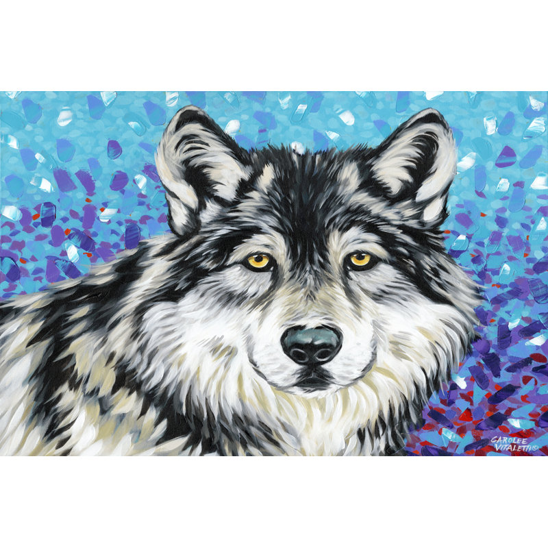 Grey Wolf II by Carolee Vitaletti - Wrapped Canvas Print, 30cm H x 46cm W