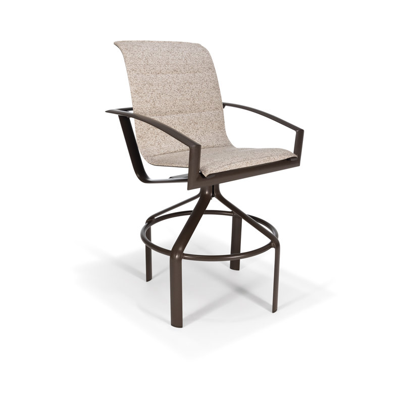 Icon Outdoor Swivel Bar Stool, Tan, Brown