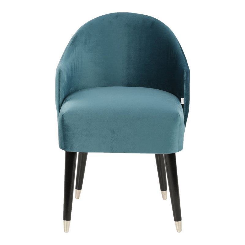 Emi Upholstered Barrel Chair, Turquoise