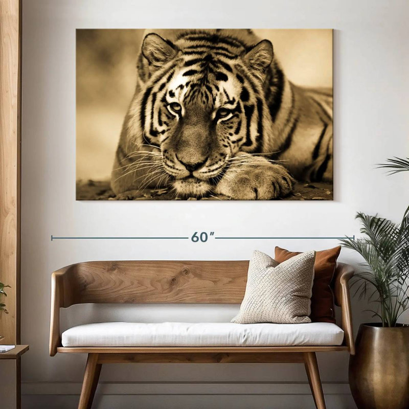 Tigre féroce III, H 34 po x l 51 po