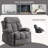 Massage 360 Swivel Rocker Recliner Chair, Fabric Manual Recliner Chair, Heating, Cup Holders, USB-1181718877