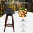 Swivel Counter Stool with Solid Wood Frame