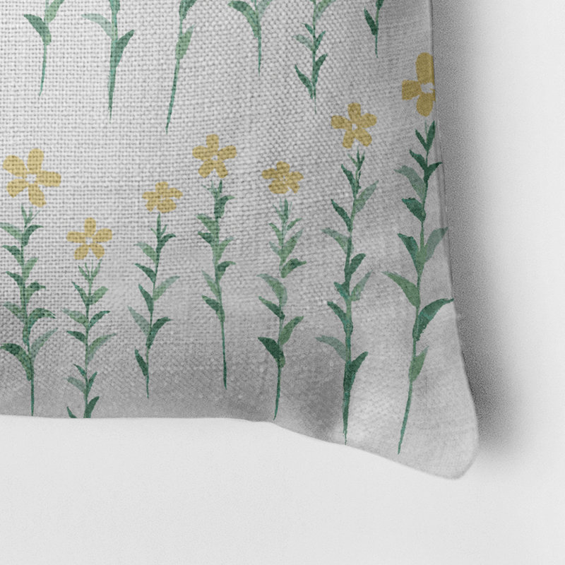  Housse et insert de coussin d'extérieur pour l'extérieur, Jaune, Floral 1