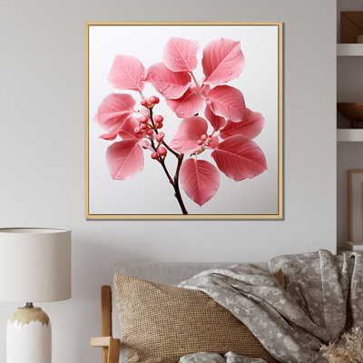 «Pink Leaves Rose Radiance» sur toile