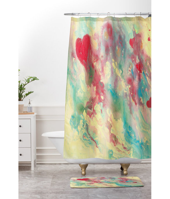 Tapis pour salle de bain à cœur breaking