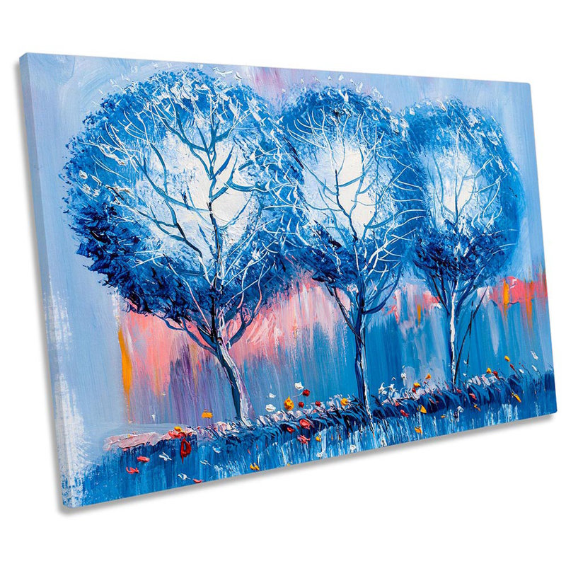 Floral Modern Trees - Wrapped Canvas Painting, 50.8cm H x 76.2cm W